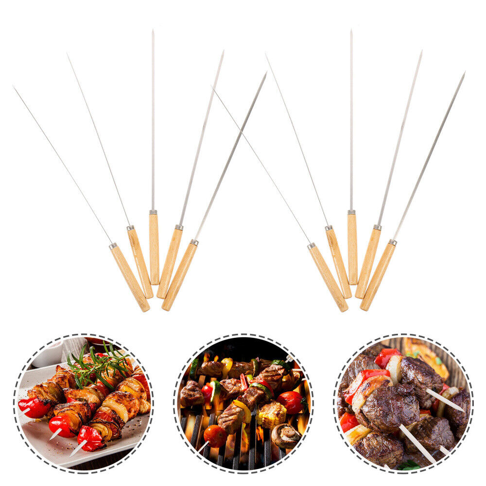 20 Pcs Barbecue Skewers Stainless Steel BBQ Grill Appetizers