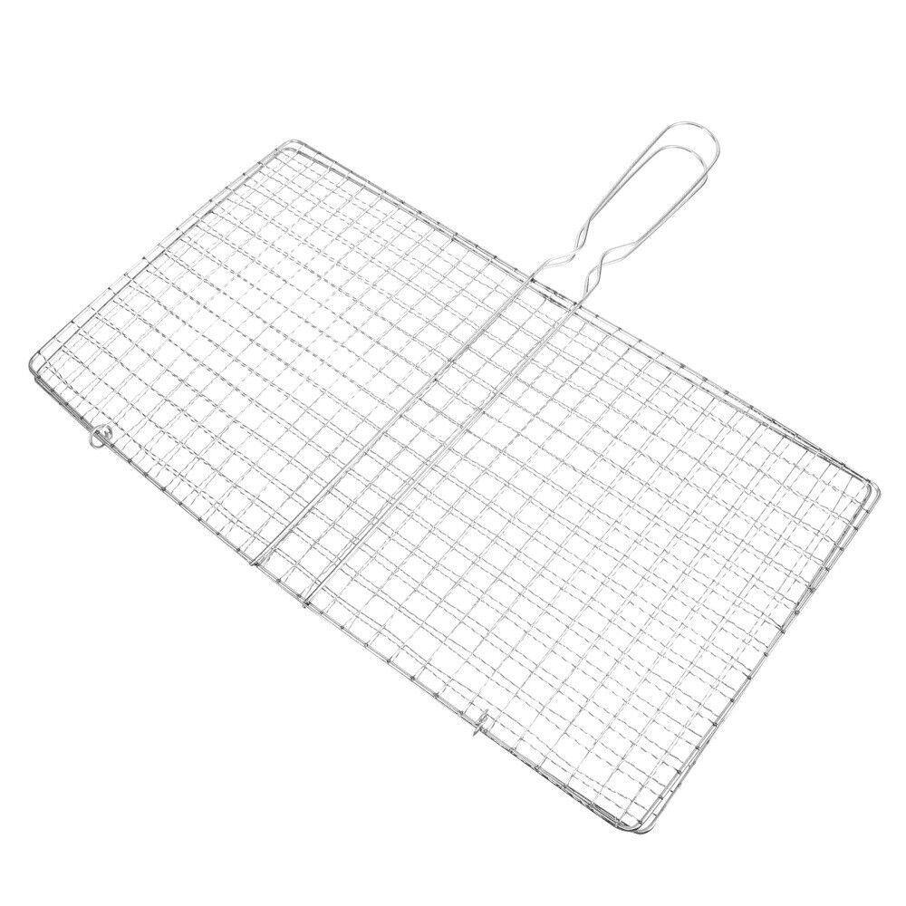 Portable Barbecue Grill Basket Fish Grill Basket Barbecue Grill Tool for