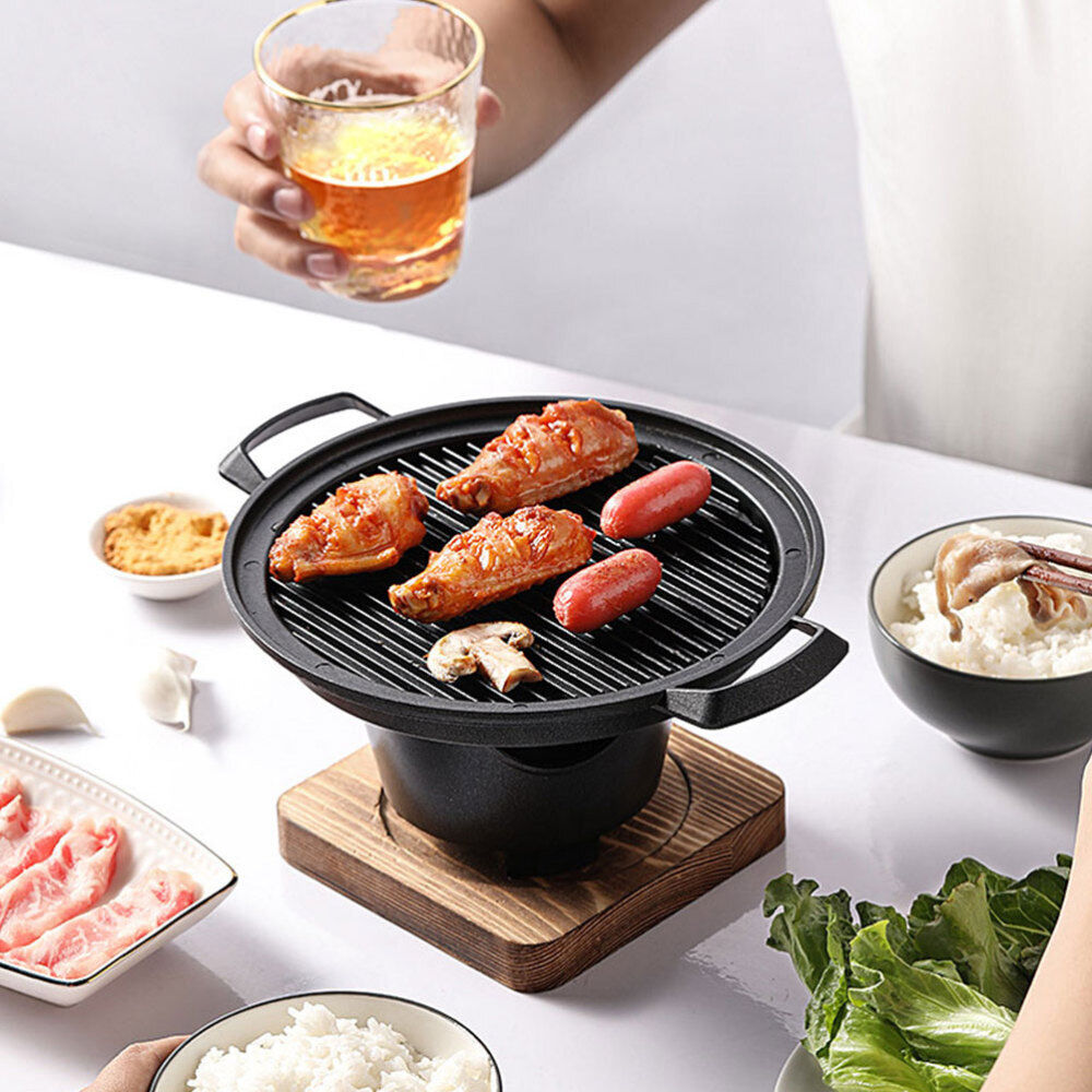 Mini Hibachi Grill Camp Stove Korean BBQ Grilling Plate Barbecue