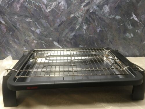 Maxim Electric Indoor Smokeless Countertop Broiler Barbecue 239 Stainless Steel