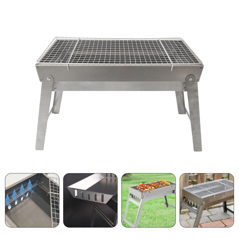 Rack Grill Charcoal Barbecue Stove Space-saving Practical Design
