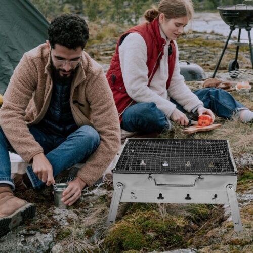 Camping Grill Table Stainless Steel Compact Size Barbecue Foldable
