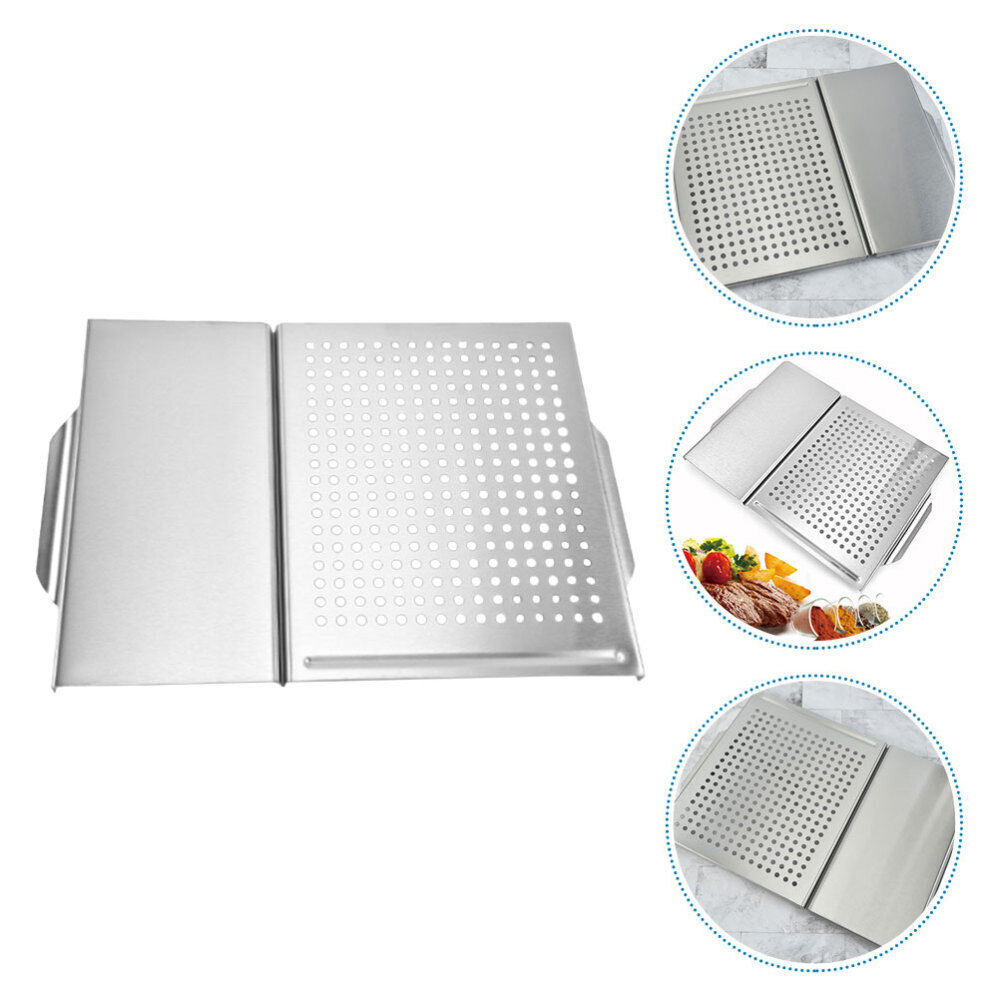 Stainless Steel Barbecue Tool BBQ Grill Plate Grilled Portable