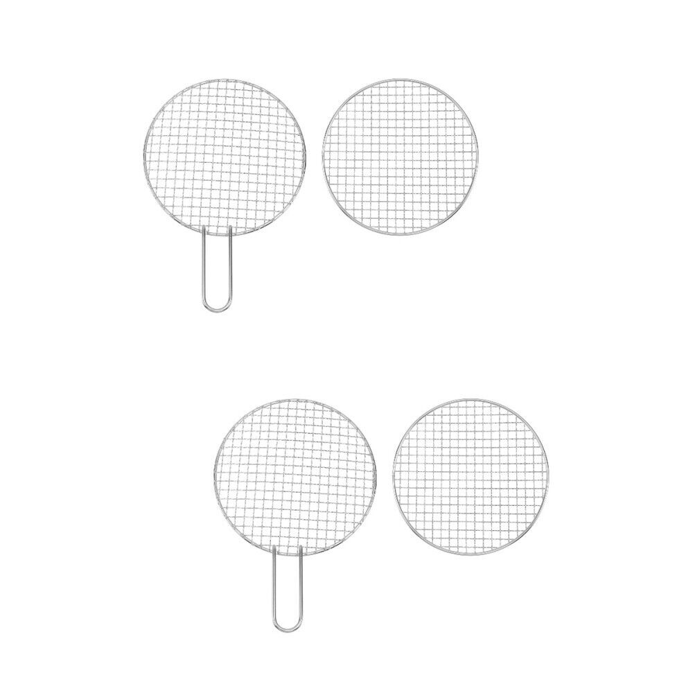 2 Pieces Grill Grilling Stainless Steel BBQ Mesh Easy to Clean Barbecue Tool