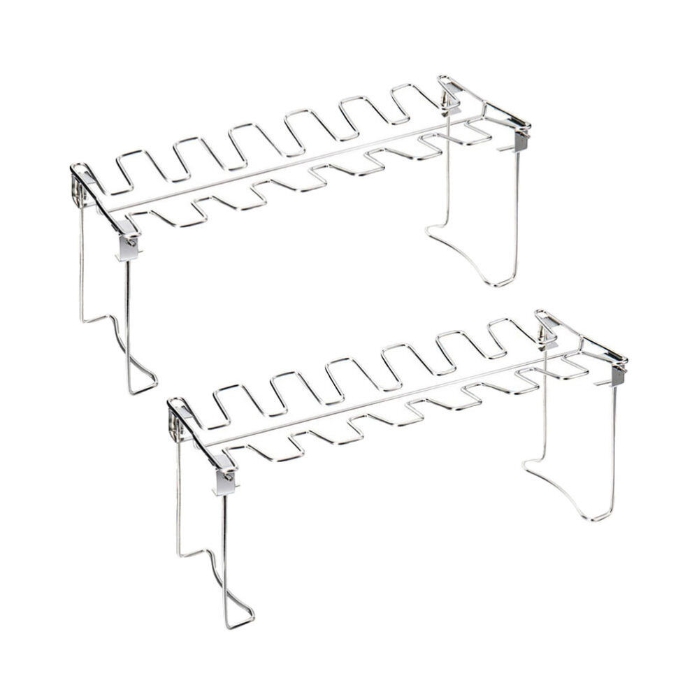 2 Pcs Griddle Chicken Leg Barbecue Grill Foldable BBQ Rack Night Campfire