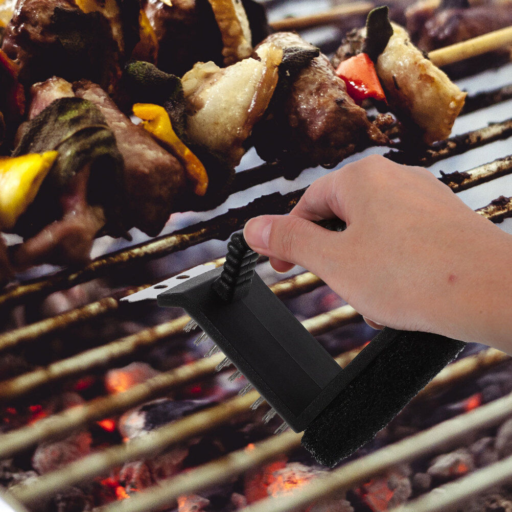 2 PCS Mitts BBQ Cleaning Brush Barbecue Grill Tool Outdoor Cooking