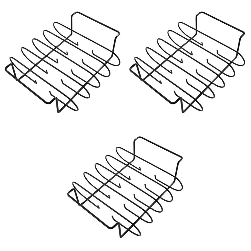 3 Count Stand Barbecue Grill Stainless Steel Meat - Rack