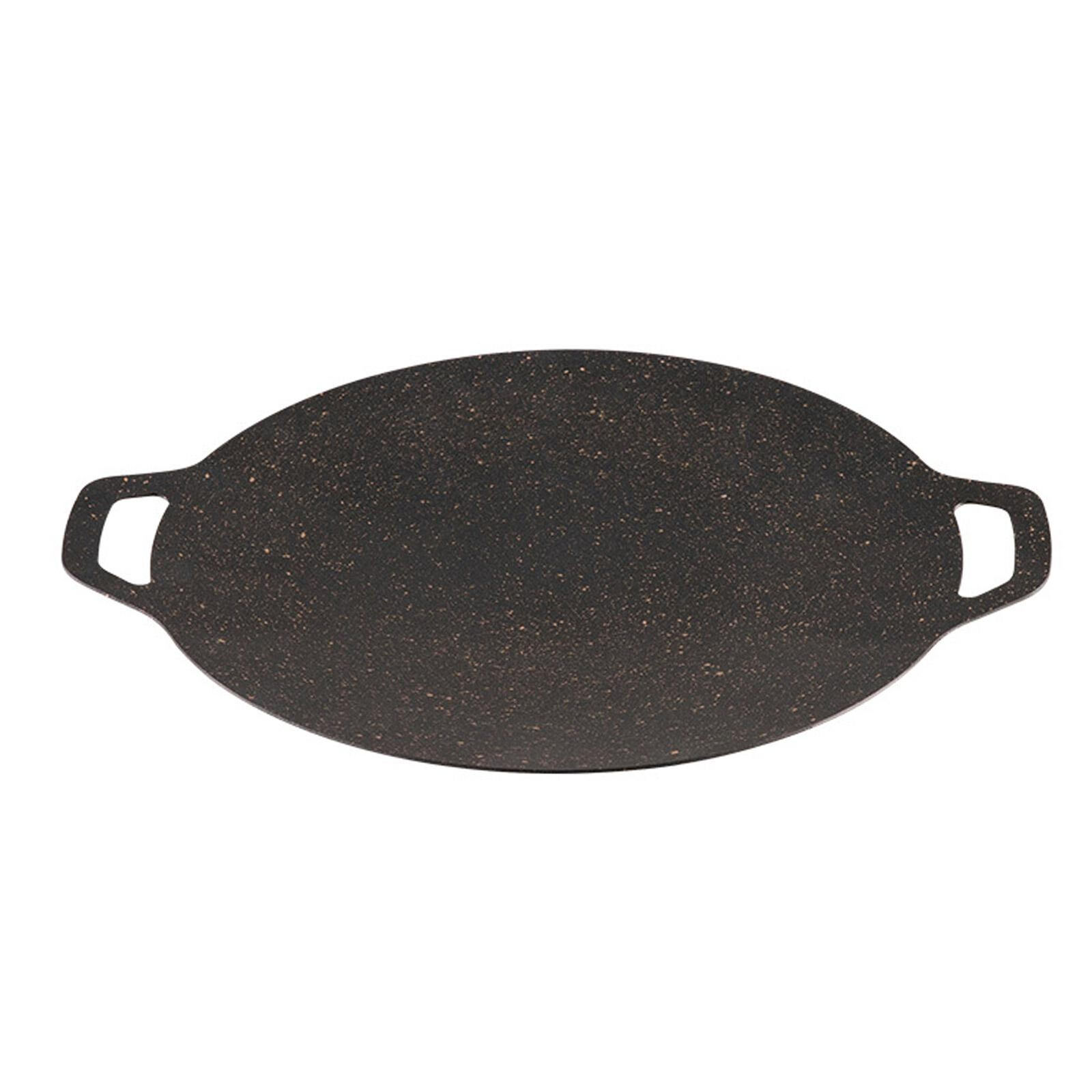 Korean Barbecue Grill Pan Round Induction Griddle Pan Camping for Stove BBQ