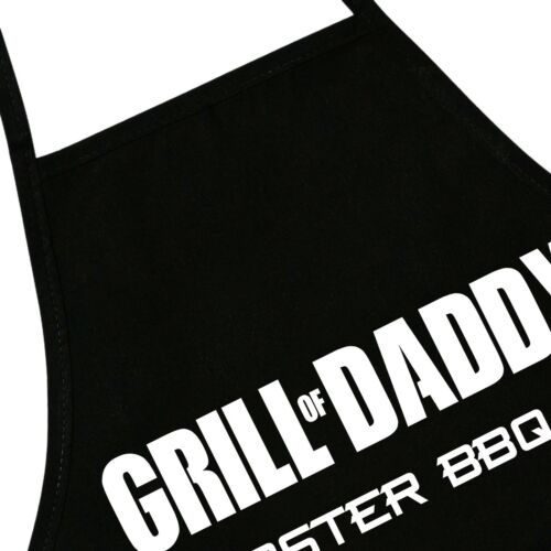 Grill Of Daddy Master BBQ Father's Day Gift Funny Grill Barbecue Apron w/ Pocket