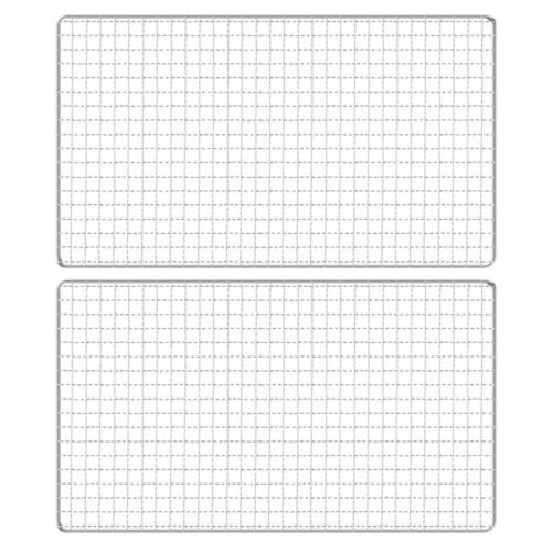 2 Pc Grillzubehör Grillen Grillgitter Aus Edelstahl Barbecue Grillmatte