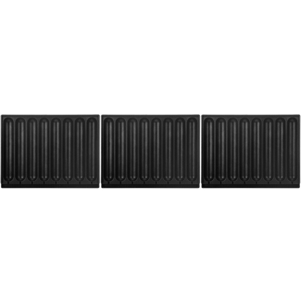 3pcs Camping Sausage Barbecue Grill Tray Aluminum Alloy Sausage Roller Tray BBQ