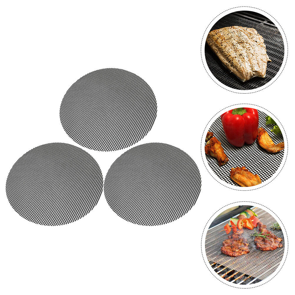 3 Pcs Grill Gestell Grillgittermatte Non-stick Barbecue Mats Heat Resistant