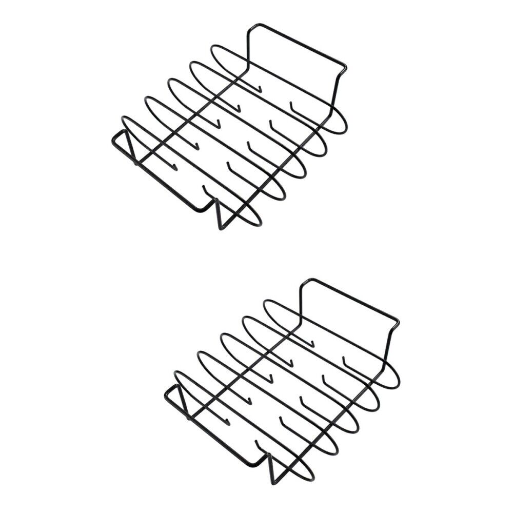 2 Count Barbecue Grill Stand for Portable Skewers Grilling Wire