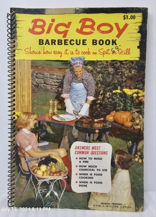 Big Boy Barbecue Book, Shows How Easy it is to Cook on Spit or Grill VTG 1960